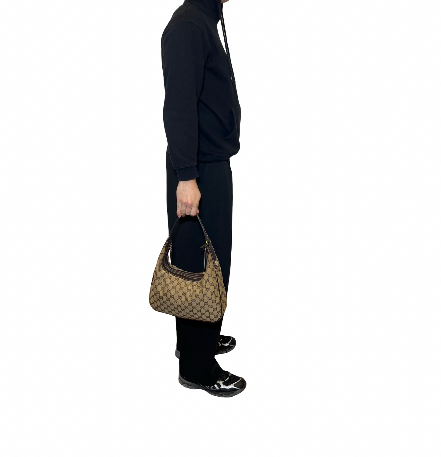 Gucci Canvas Hobo Shoulder Bag
