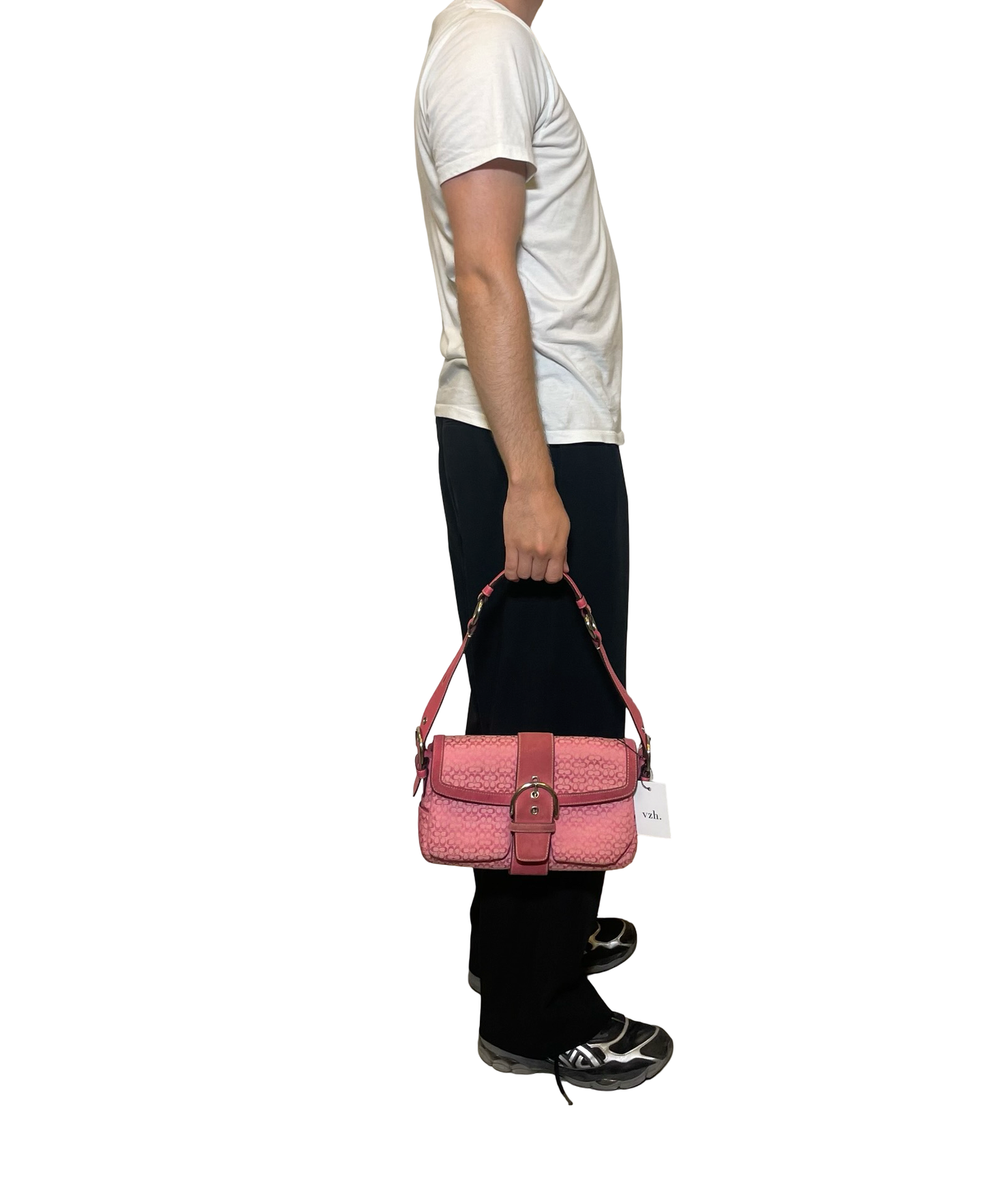 Coach Pink Canvas Shoulder Bag
