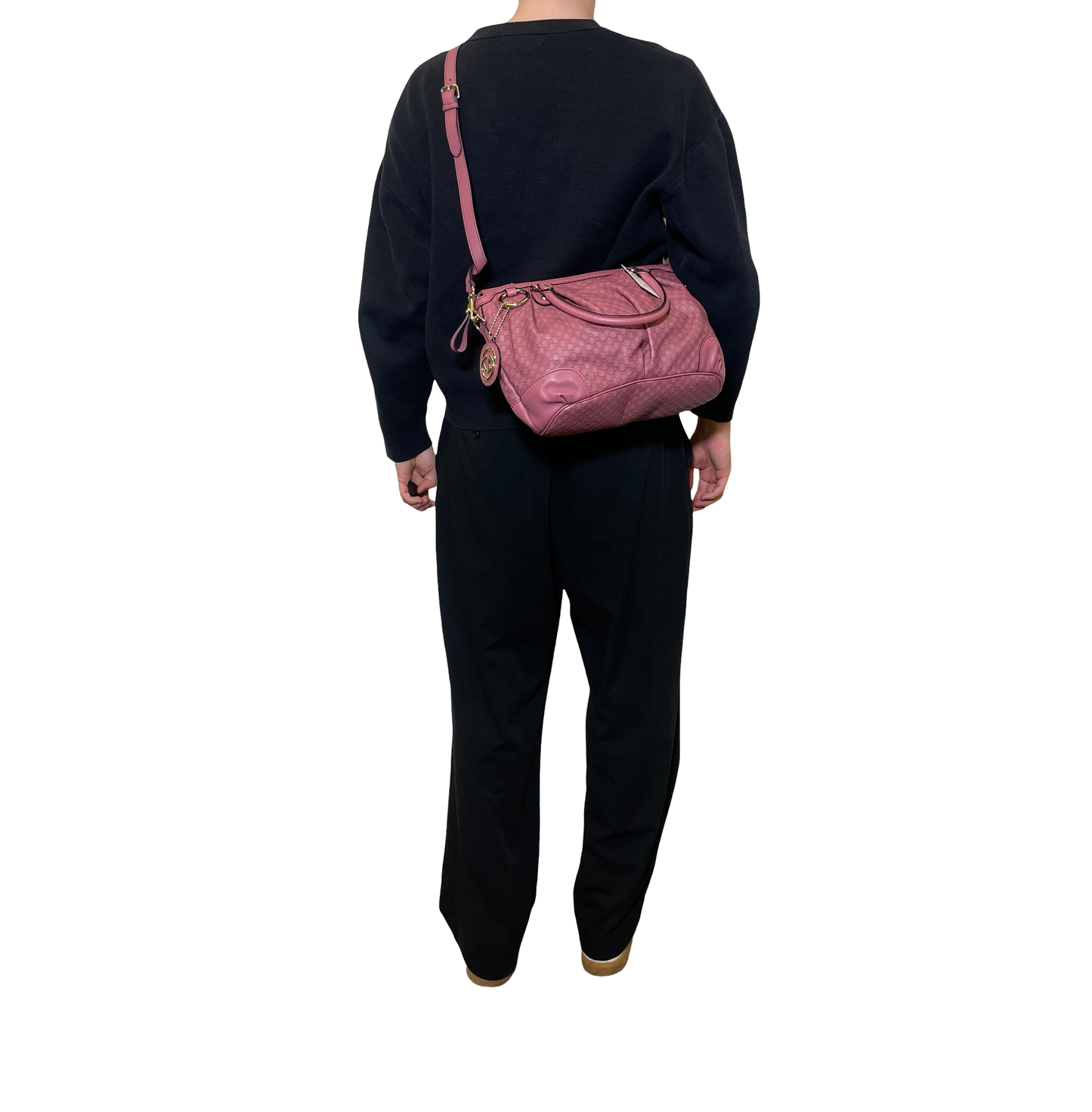 Gucci Leather GG Crossbody Bag