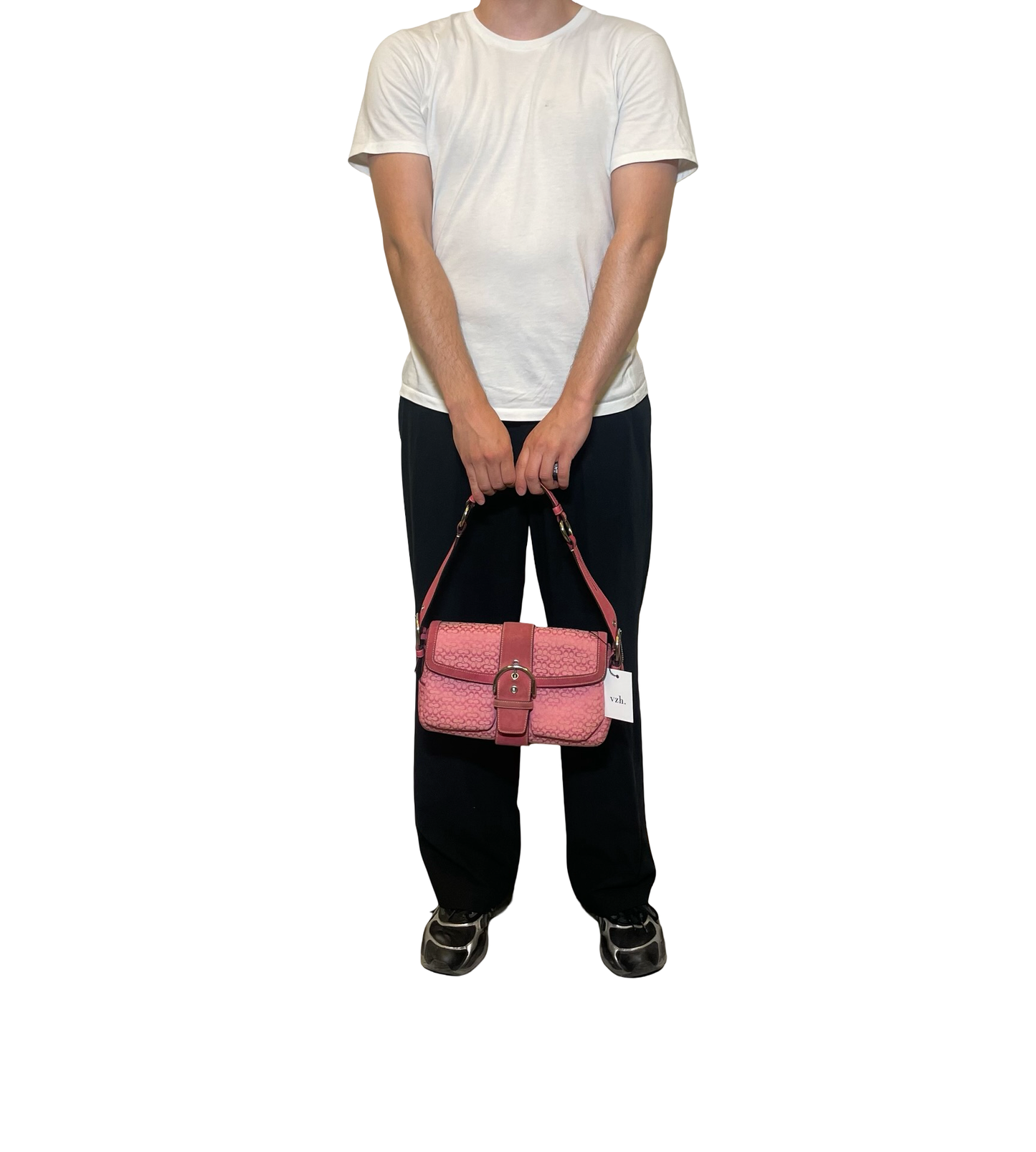 Coach Pink Canvas Shoulder Bag