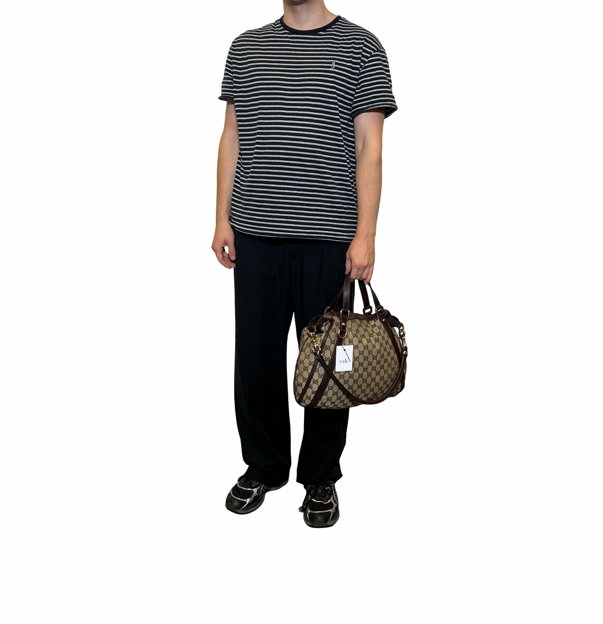 Gucci Canvas Convertible Hobo Bag