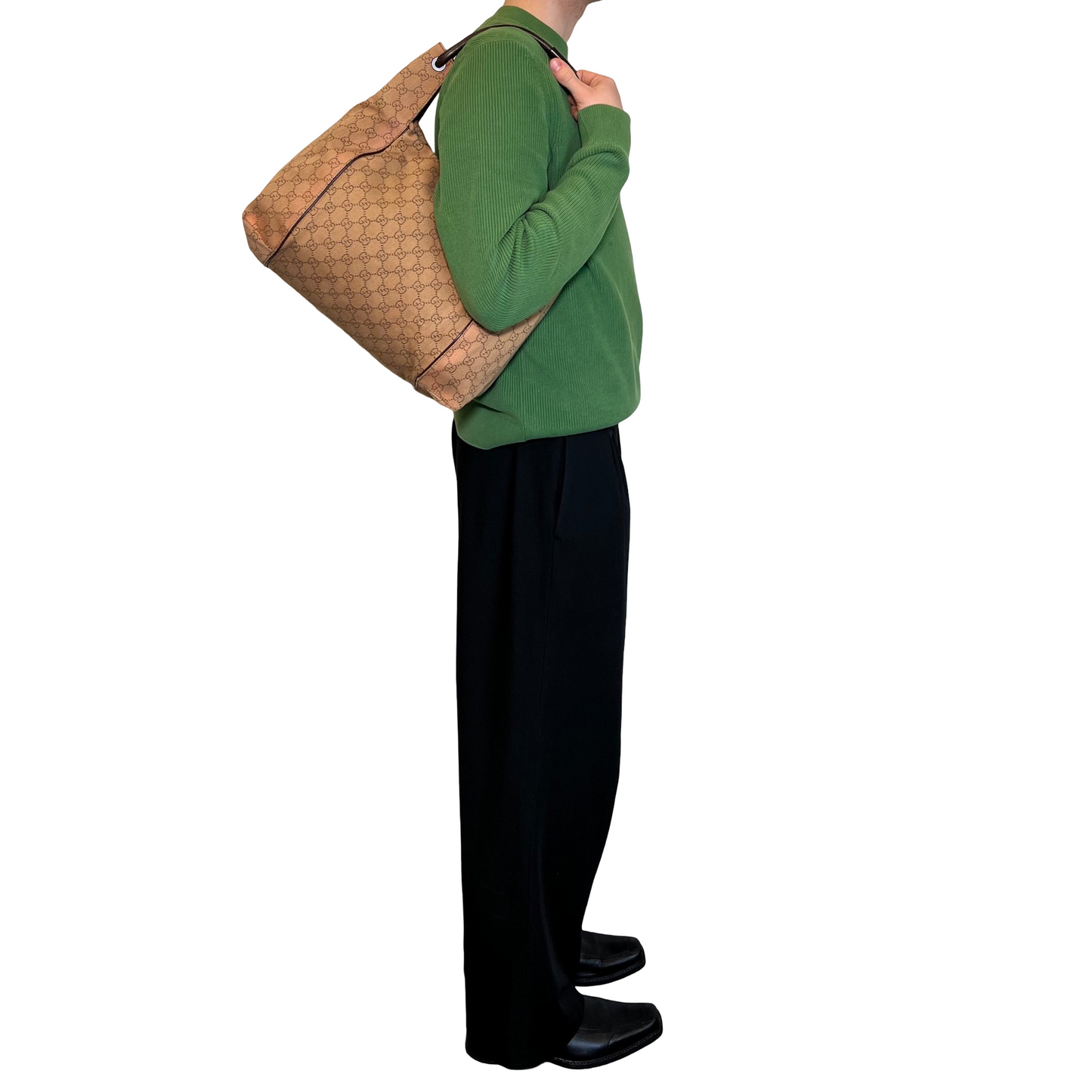 Gucci Light Brown Canvas Shoulderbag