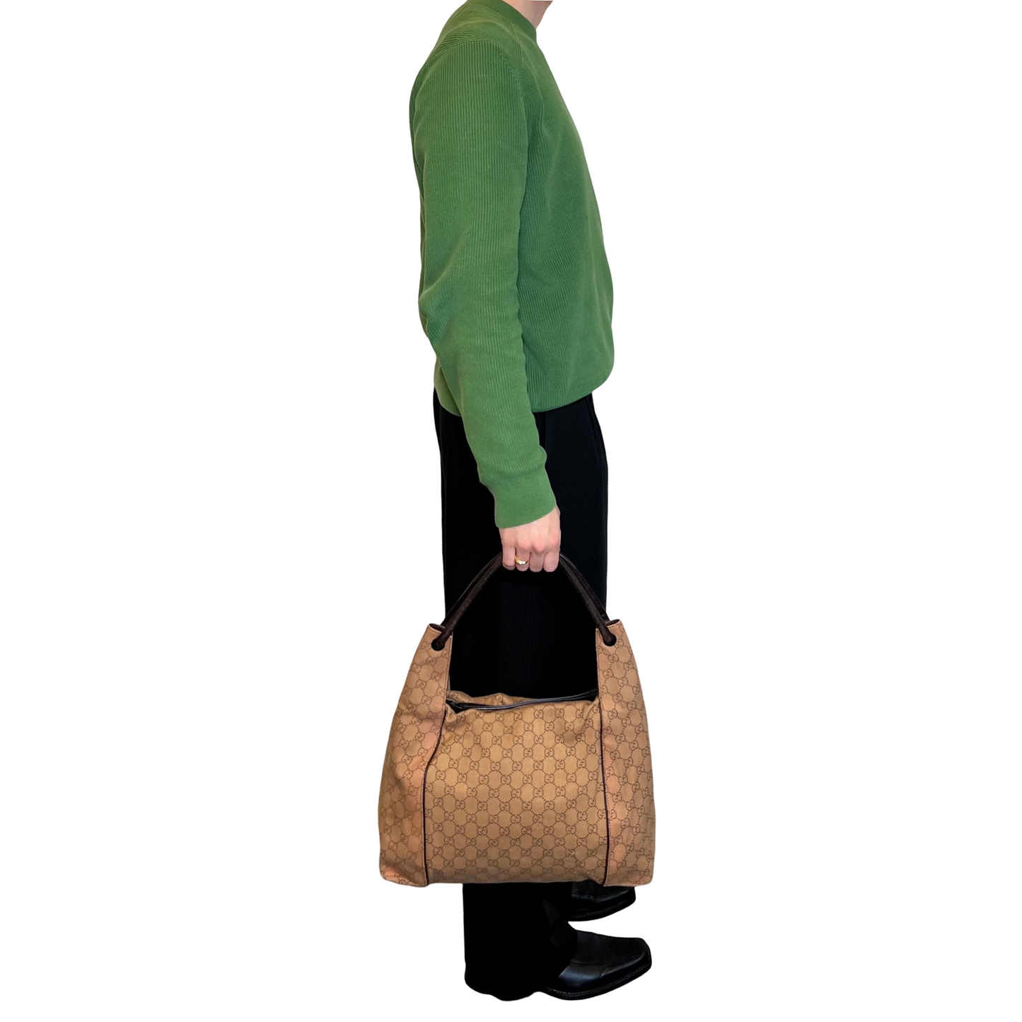 Gucci Light Brown Canvas Shoulderbag
