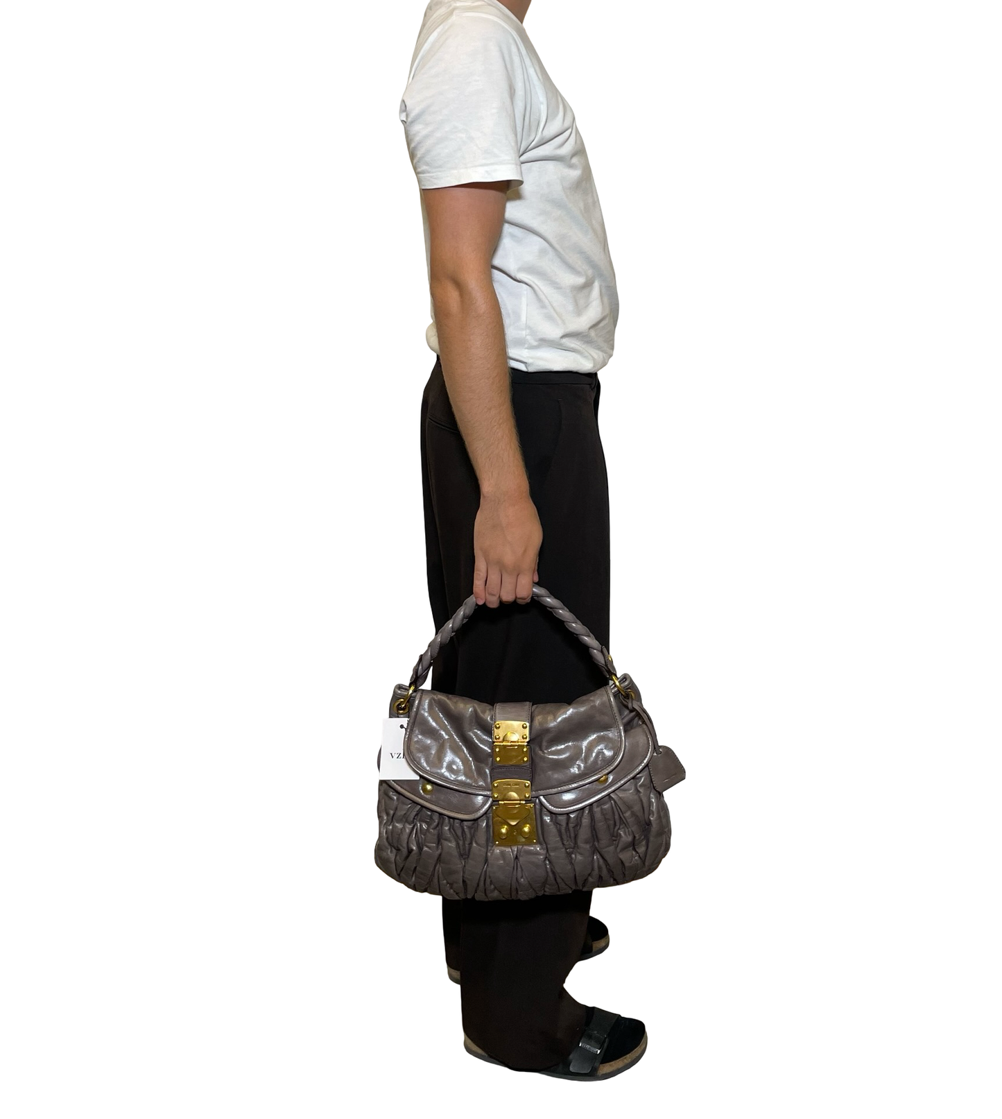 Miu Miu Matelasse Leather Shoulder Bag