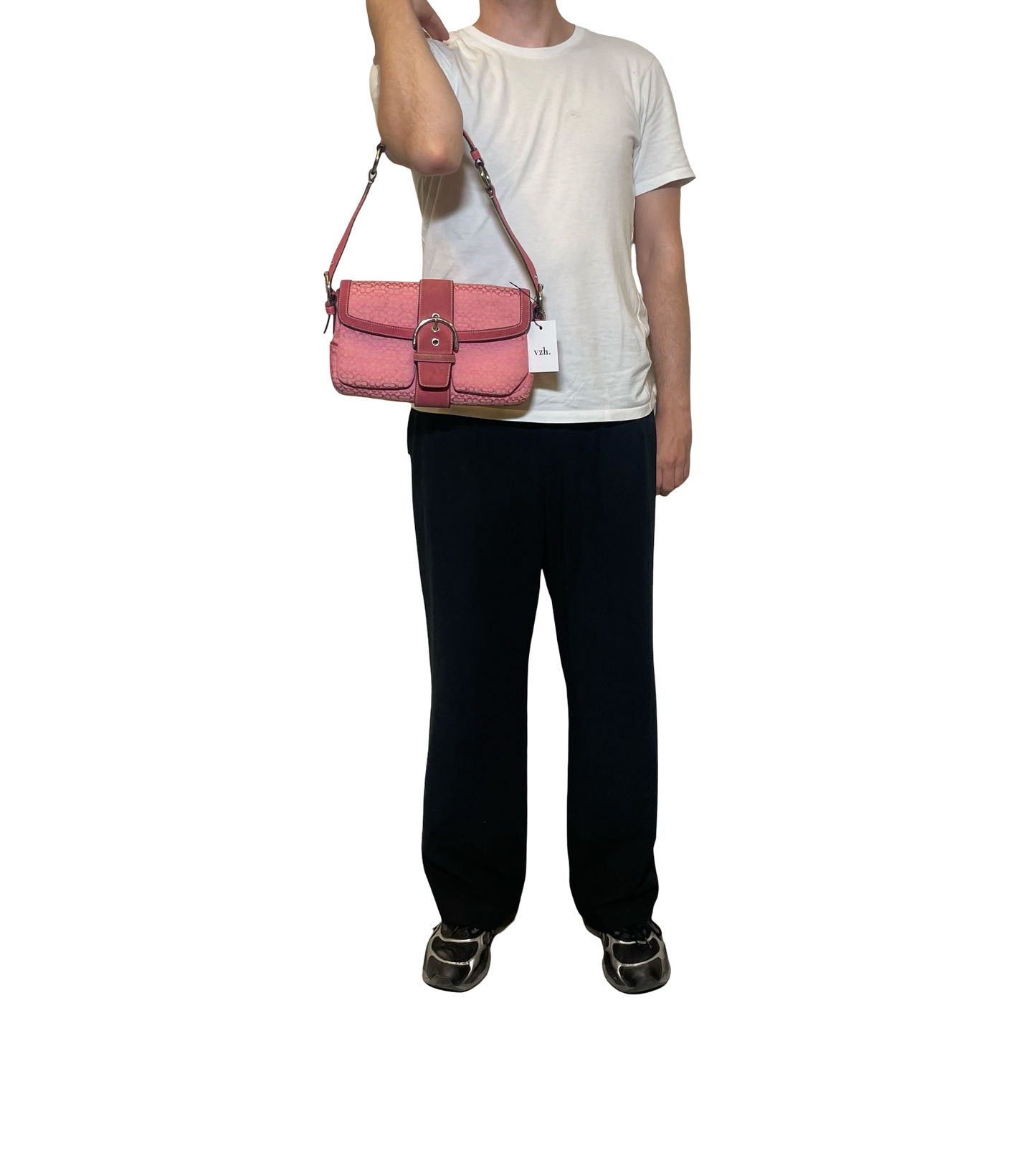 Coach Pink Canvas Shoulder Bag