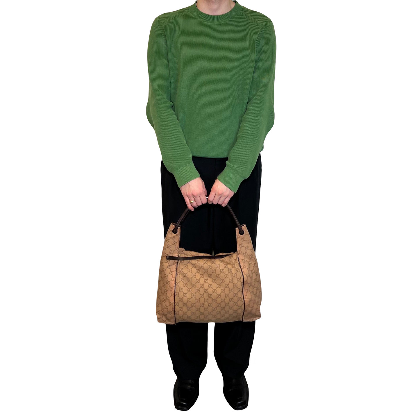 Gucci Light Brown Canvas Shoulderbag