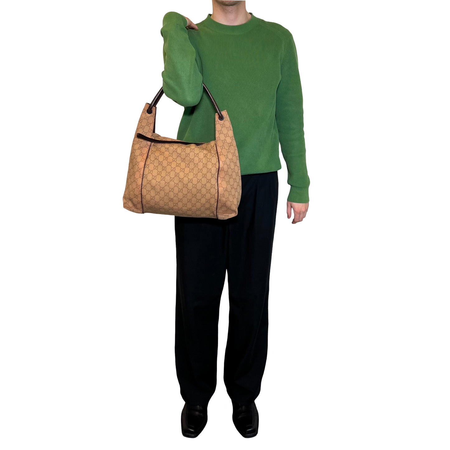 Gucci Light Brown Canvas Shoulderbag