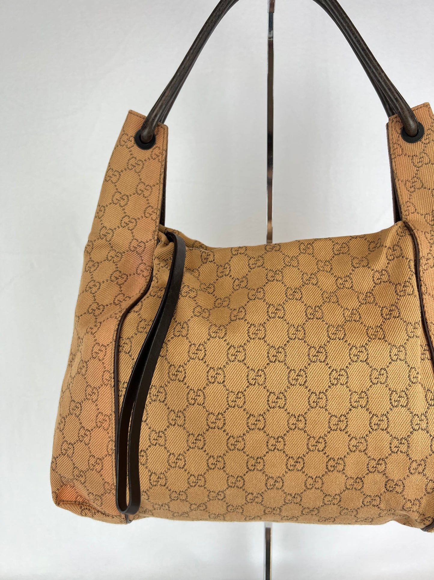 Gucci Light Brown Canvas Shoulderbag