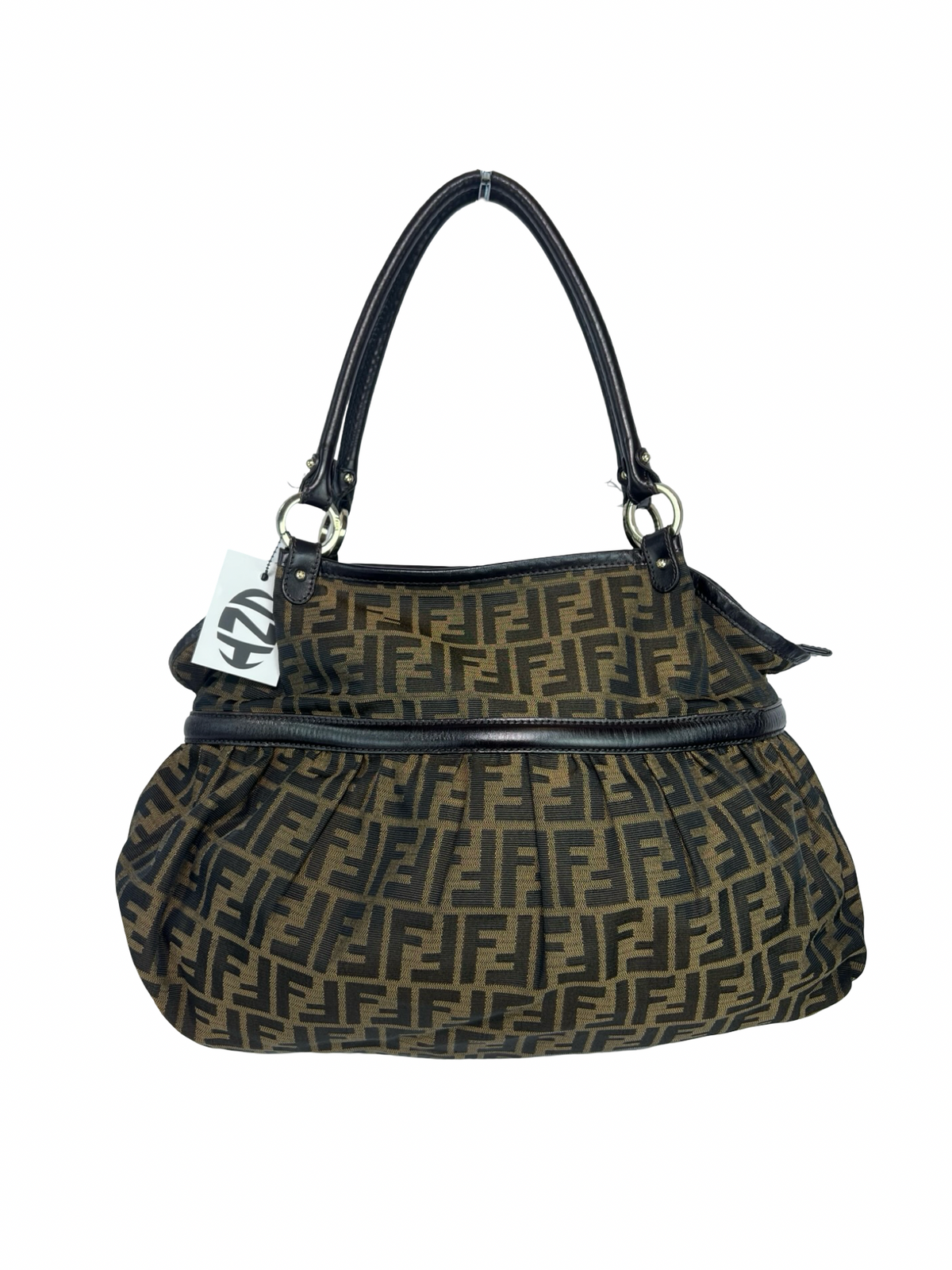 Fendi Zucca Large Canvas Chef Shoulder Bag