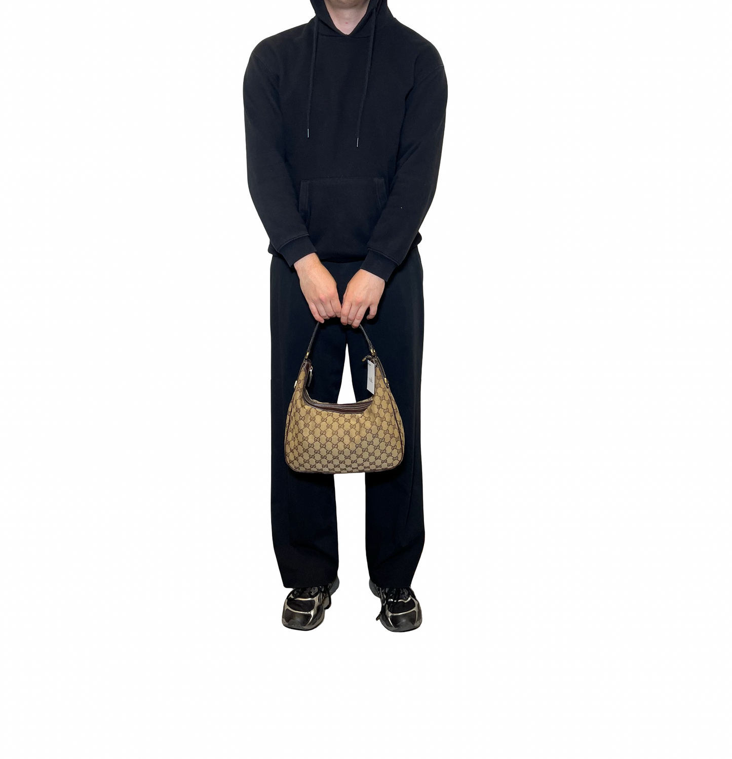 Gucci Canvas Hobo Shoulder Bag