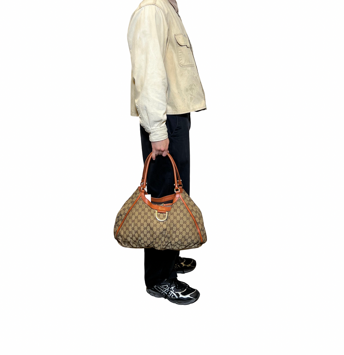Gucci Big Canvas Guccissima Shoulder Bag