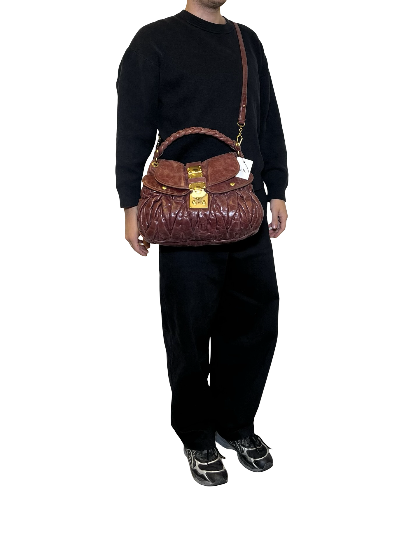 Miu Miu Matelasse Leather Shoulder Bag