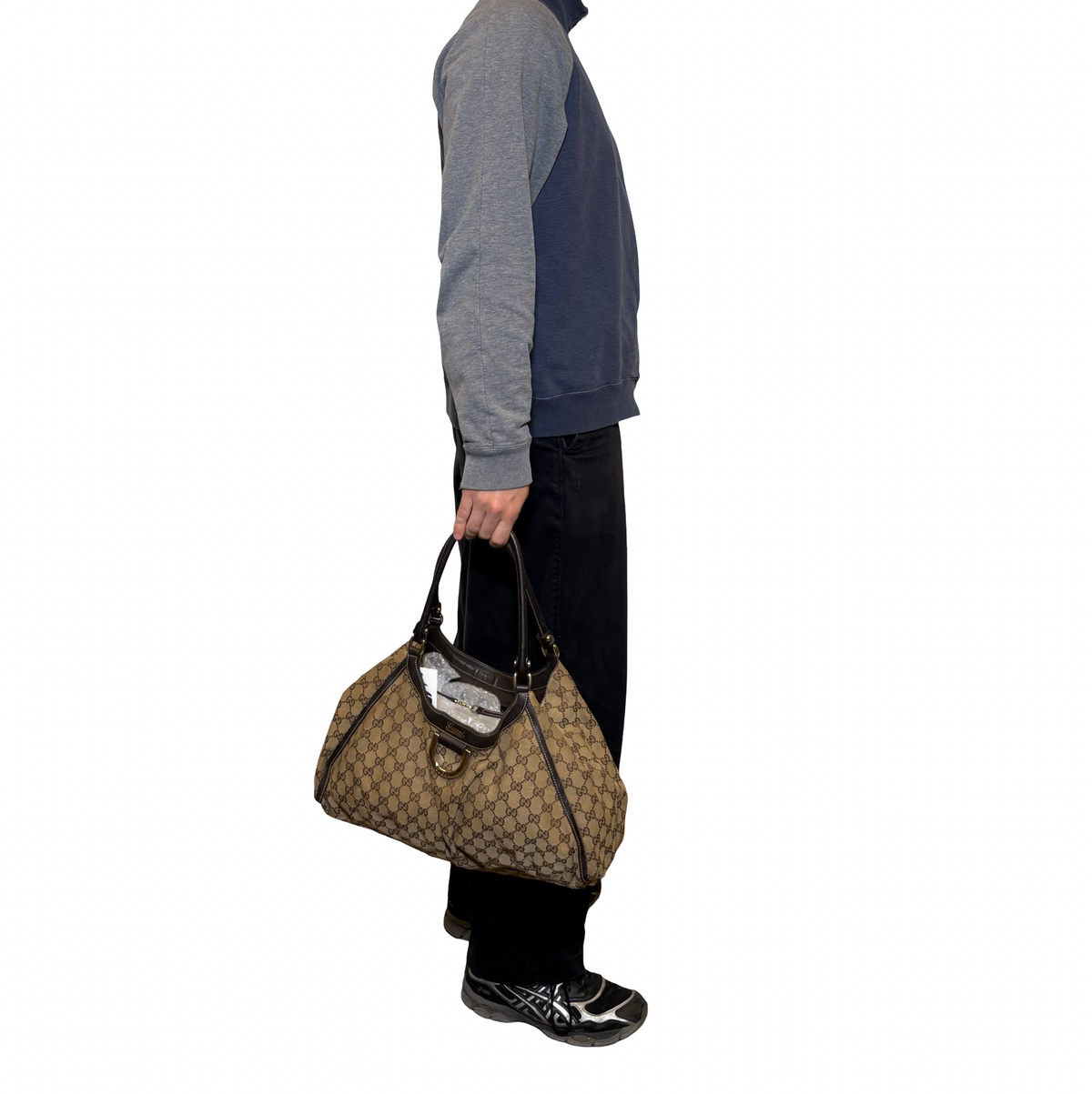 Gucci Big Canvas Guccissima Shoulder Bag
