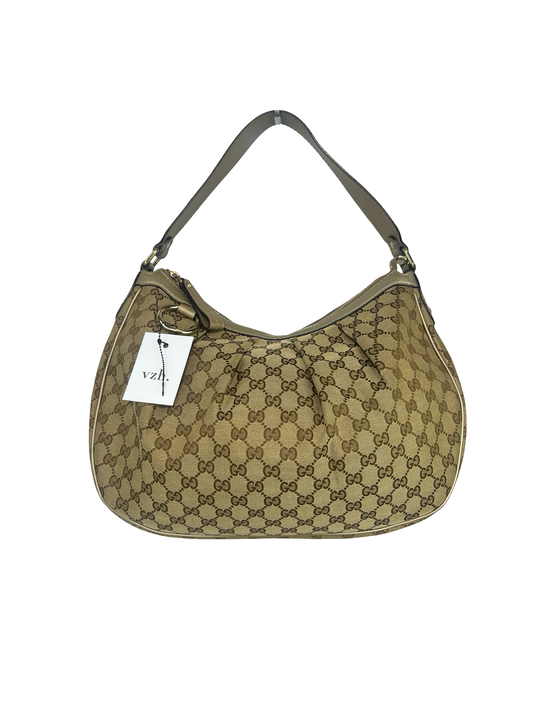 Gucci Big Canvas Hobo Shoulder Bag