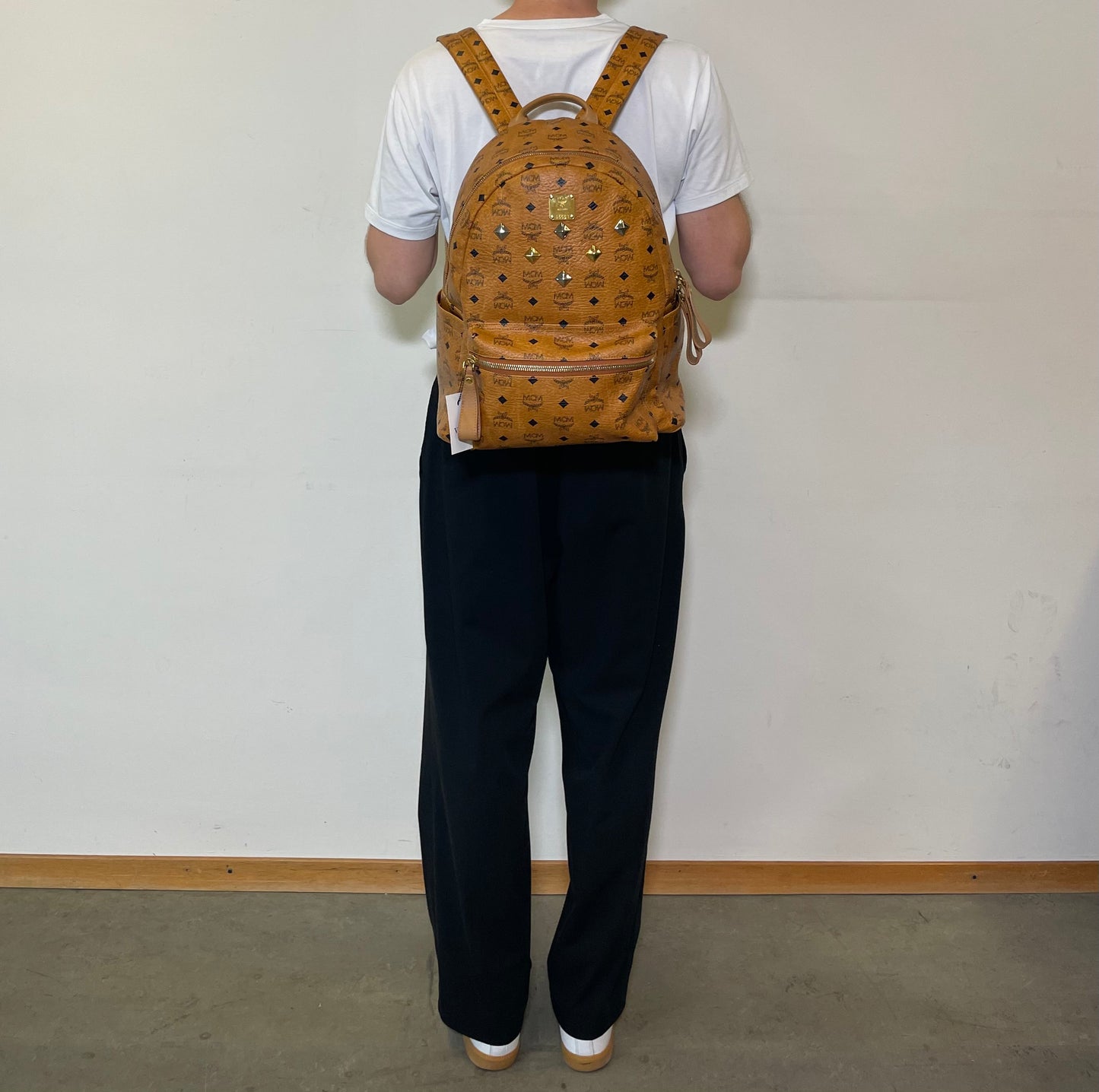 MCM Logogram Studs Vicetos Backpack