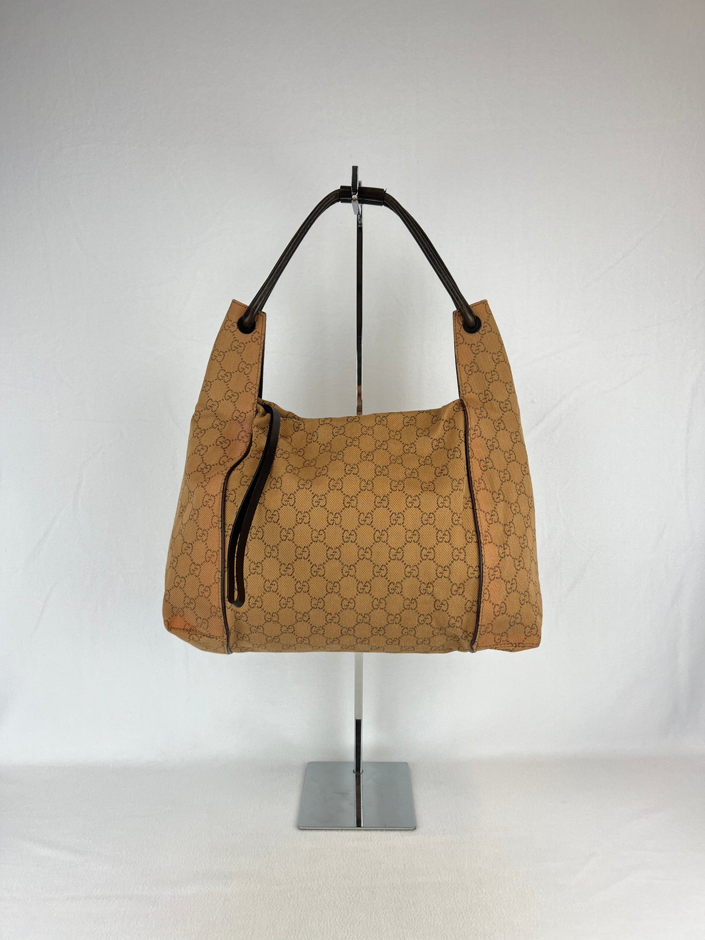 Gucci Light Brown Canvas Shoulder Bag