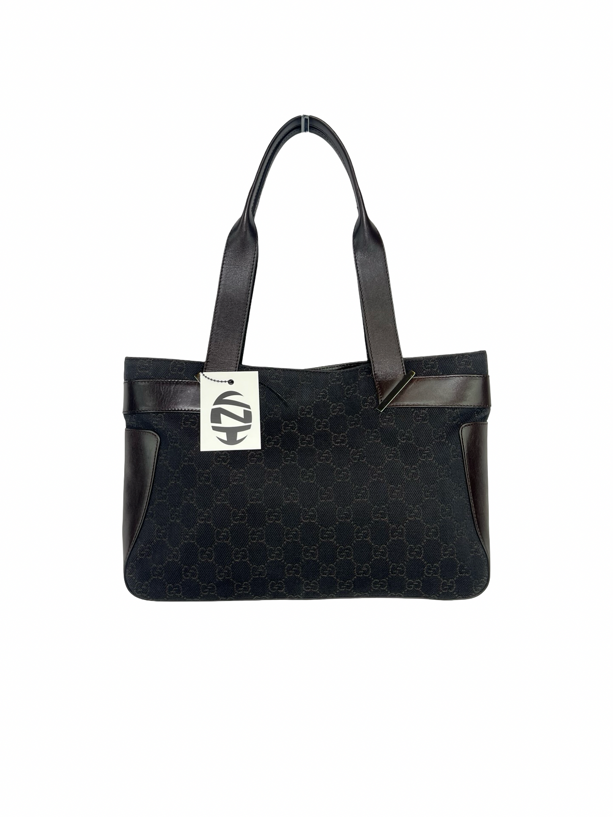 Gucci Metal Bar Canvas Tote Bag