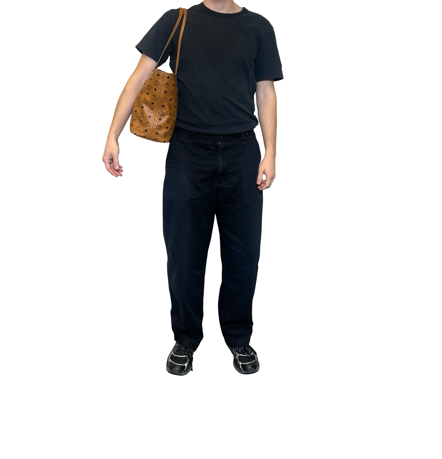 MCM Visetos Medium Anya Top Zip Shopper Tote