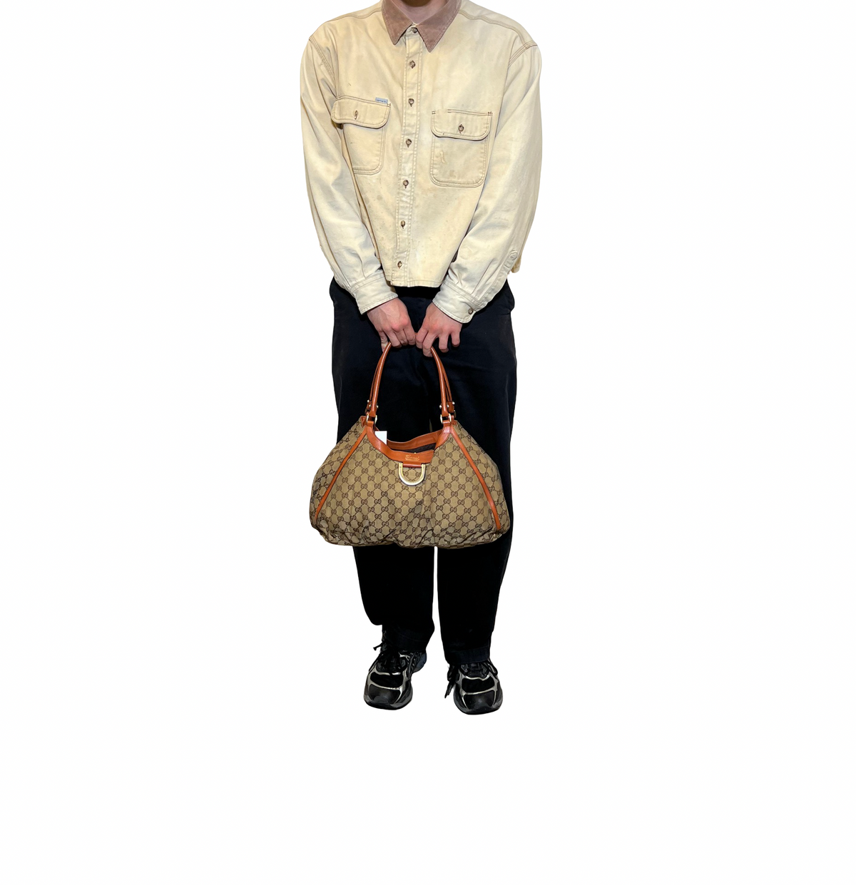 Gucci Big Canvas Guccissima Shoulder Bag