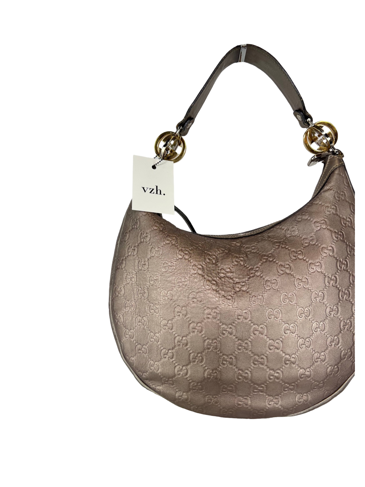 Gucci Metallic Pink Guccisima Shoulder Bag