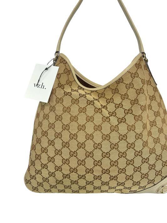 Gucci Britt Canvas Shoulder Bag