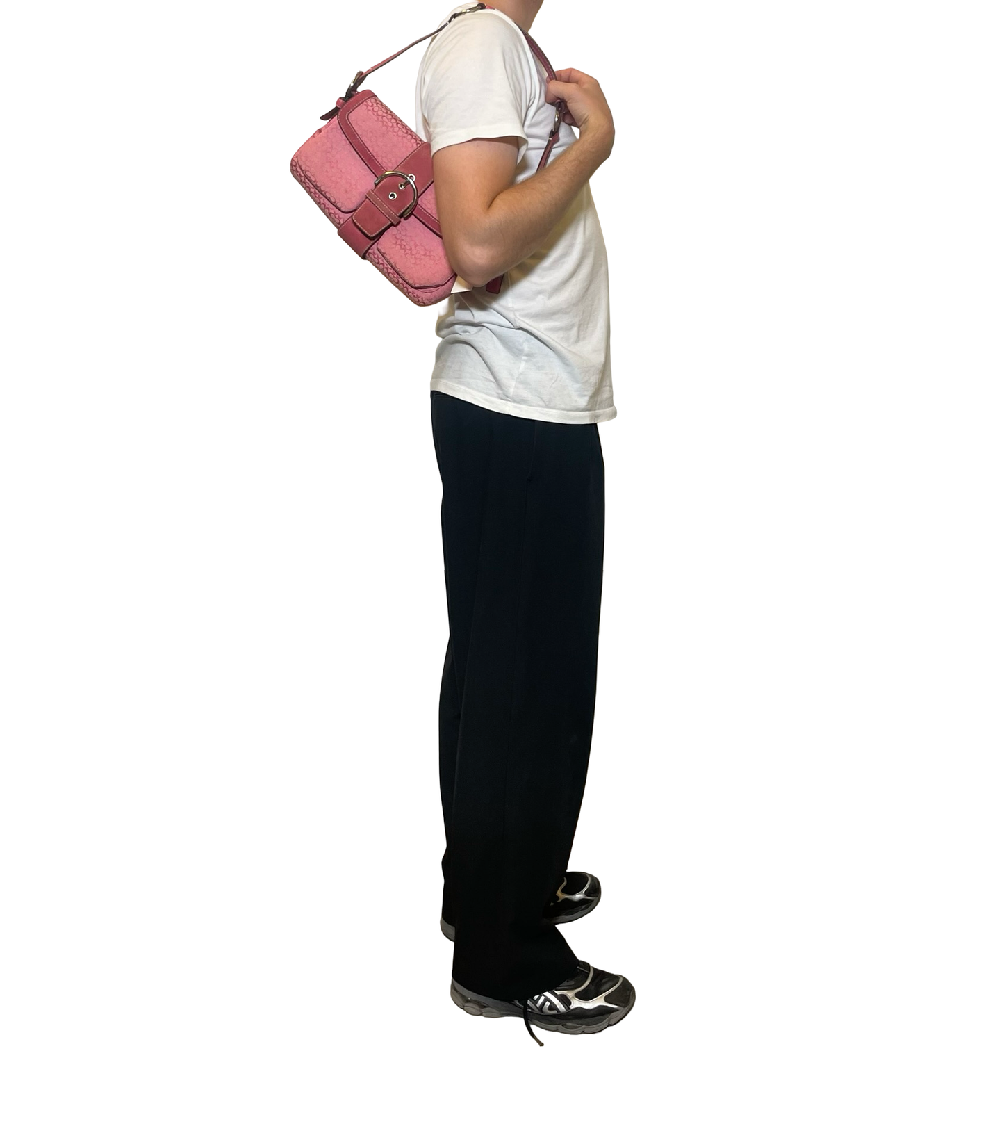 Coach Pink Canvas Shoulder Bag