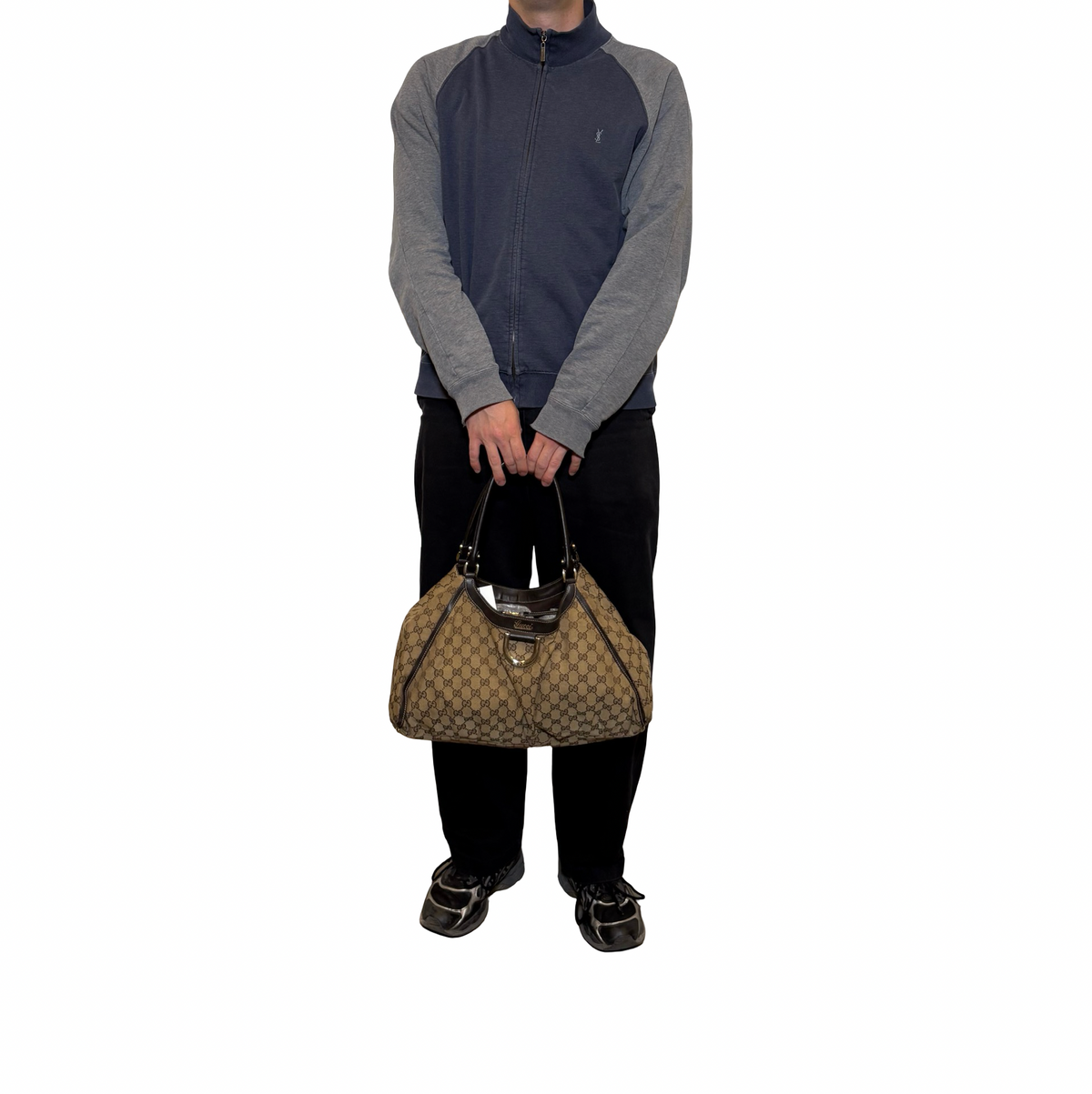 Gucci Big Canvas Guccissima Shoulder Bag