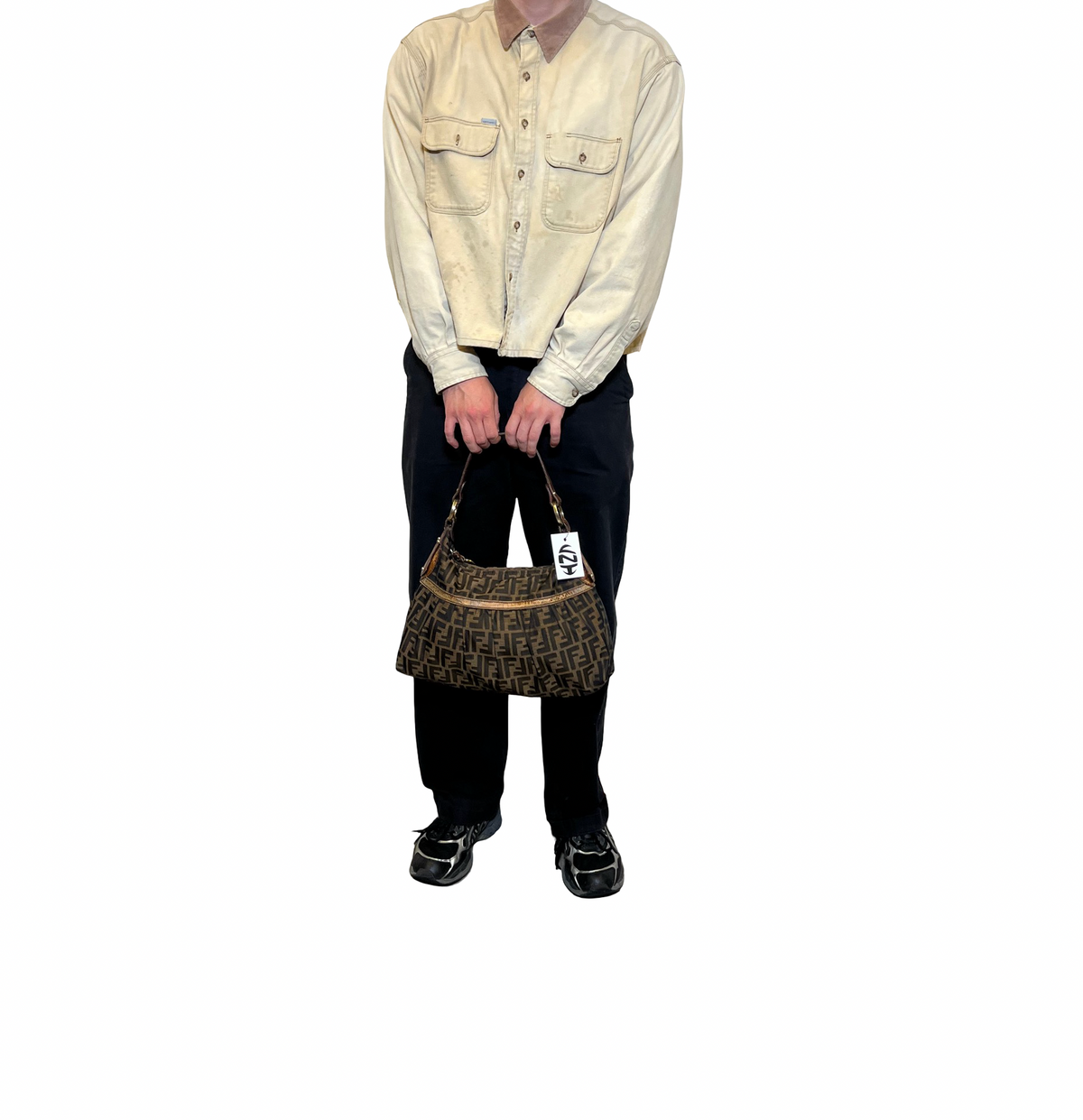 Fendi Zucca Canvas Chef Shoulder Bag