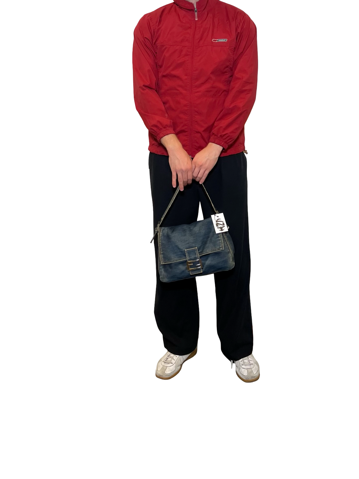 Fendi Denim Mamma Baguette Shoulder Bag