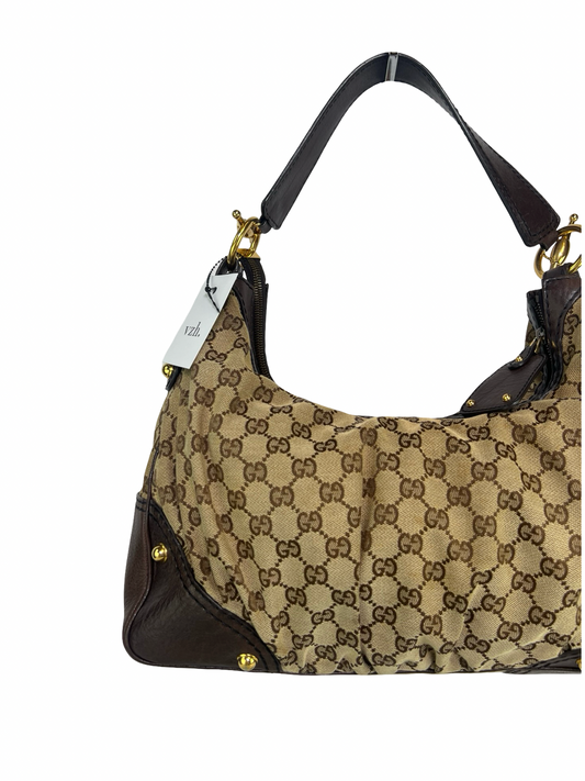 Gucci GG Canvas Jockey Hobo Bag