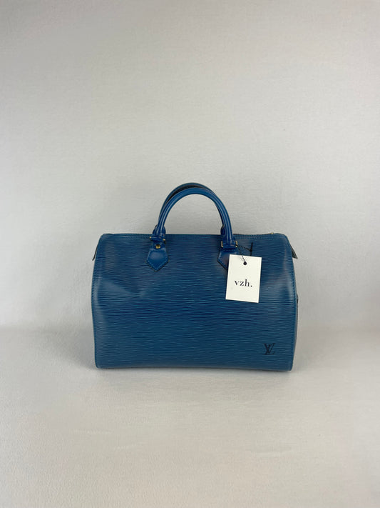 Louis Vuitton Speedy 30 Epi Blau