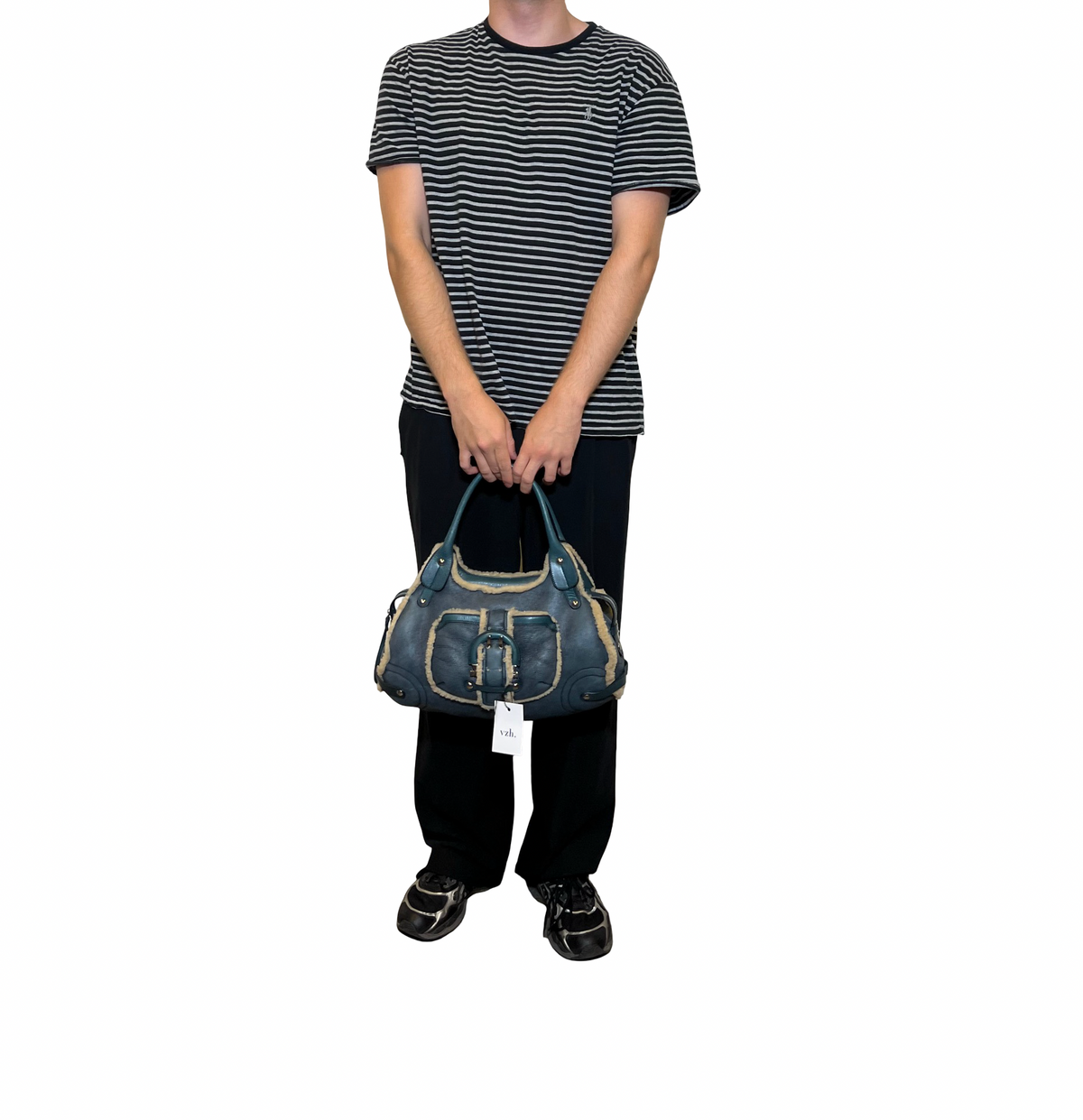 Ferragamo Sherling Gancini Shoulder Bag