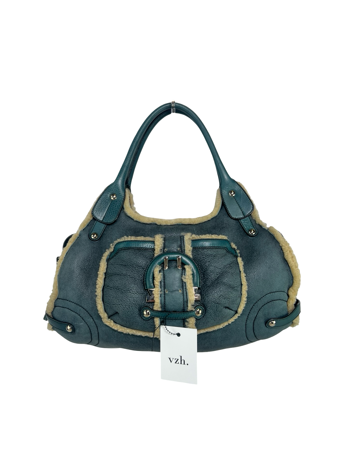 Ferragamo Sherling Gancini Shoulder Bag