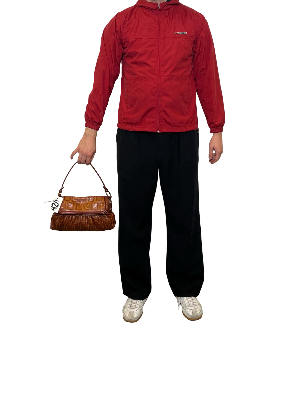 Fendi Zucca Leather Chef Shoulder Bag