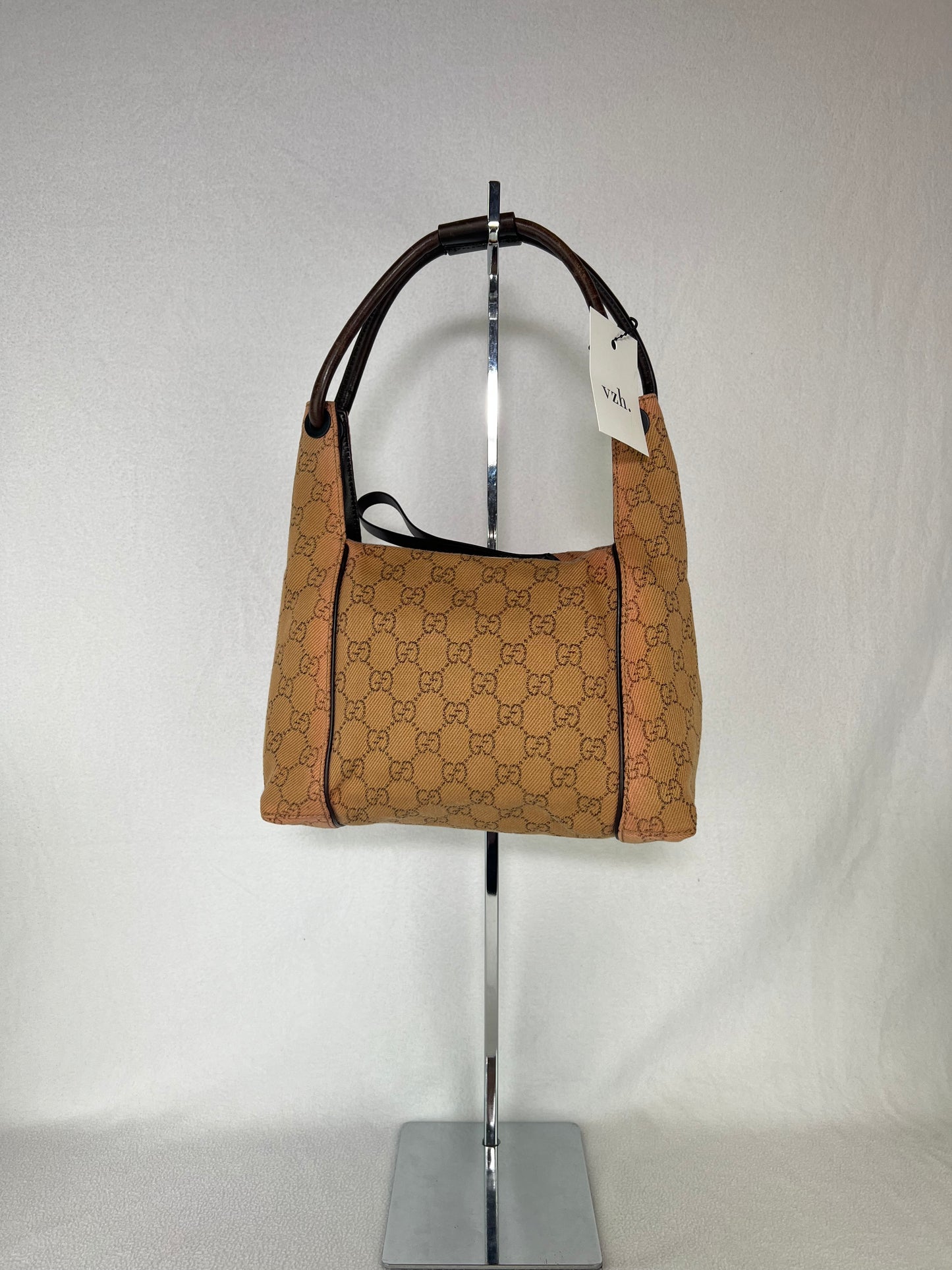 Gucci Light Brown Canvas Shoulder Bag