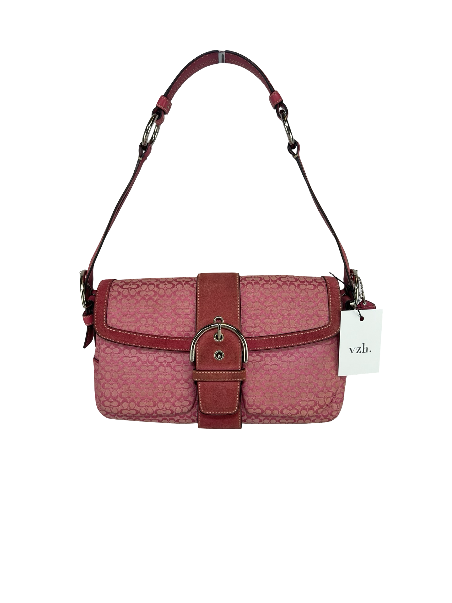 Coach Pink Canvas Shoulder Bag