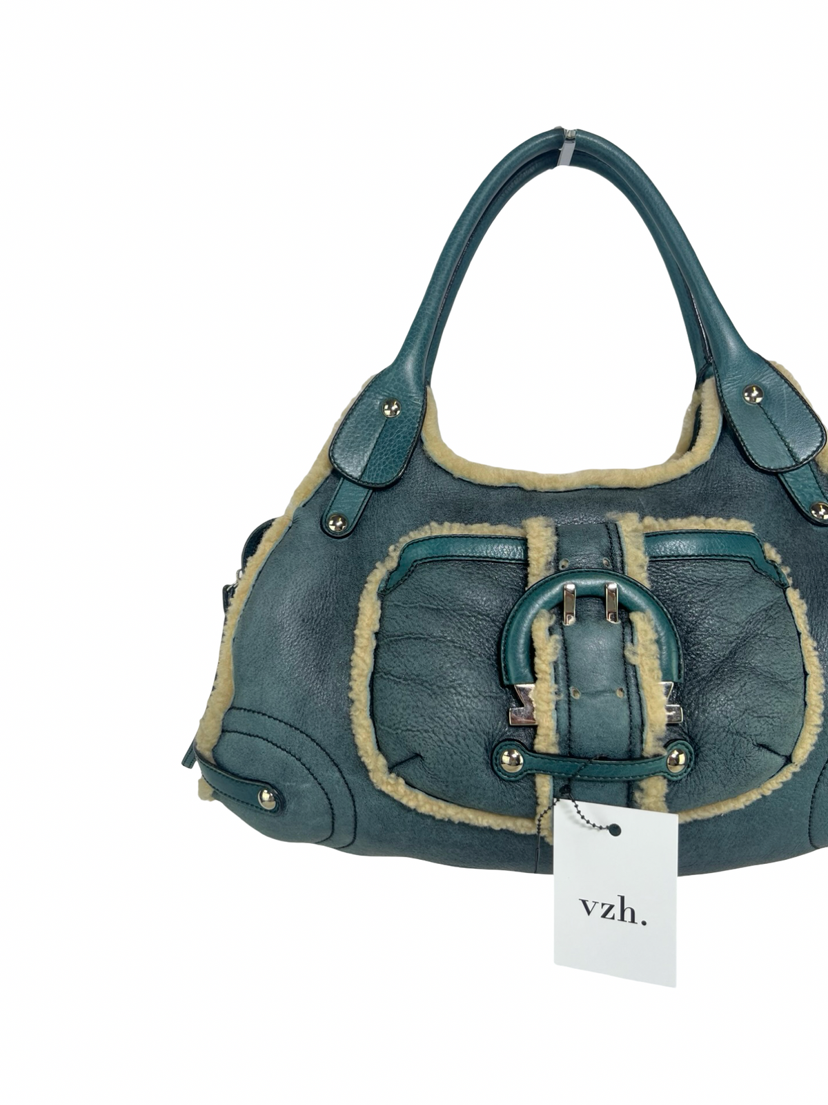 Ferragamo Sherling Gancini Shoulder Bag