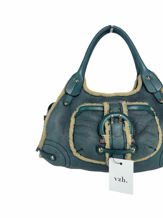 Ferragamo Sherling Gancini Shoulder Bag