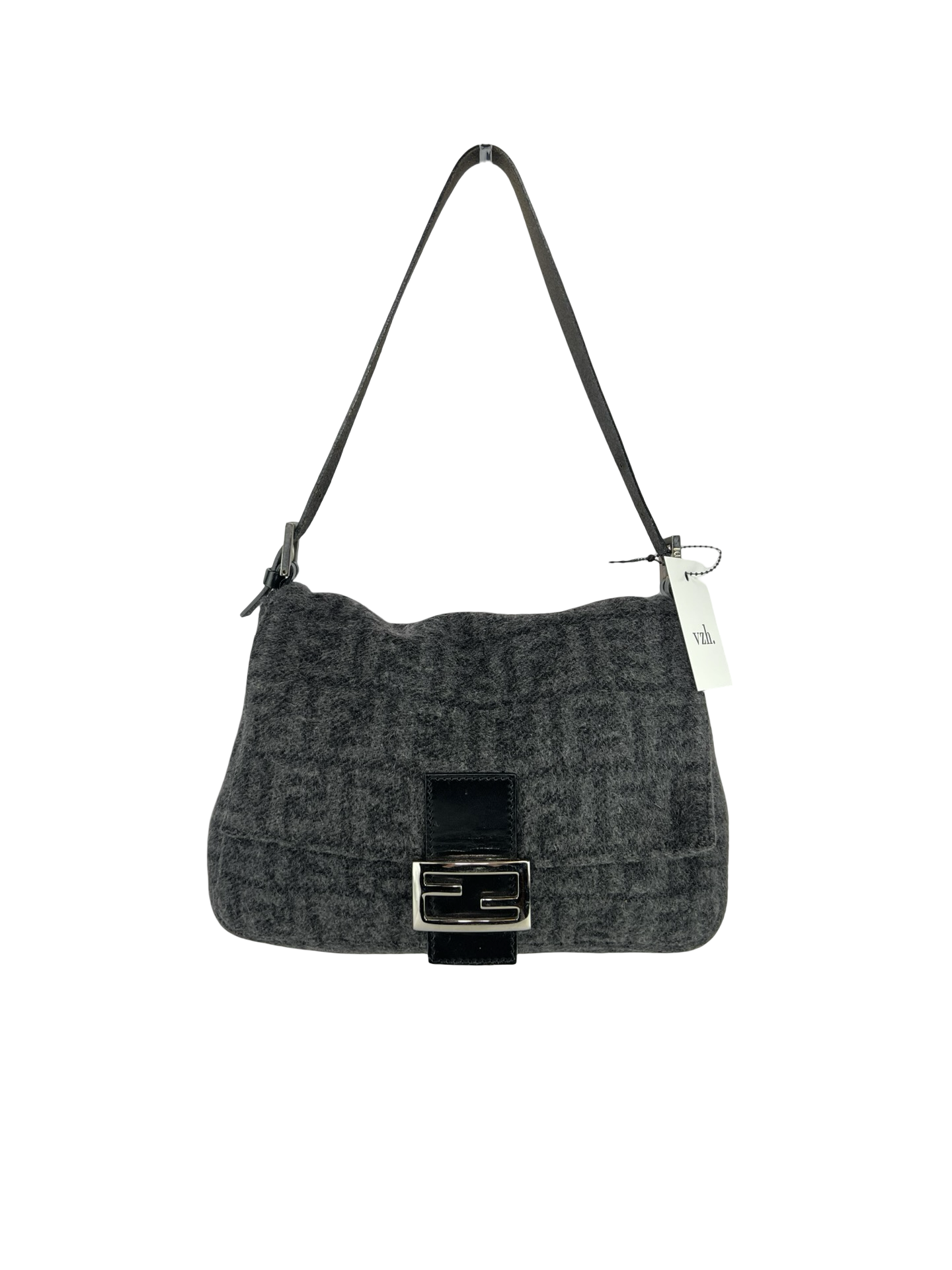 Fendi Wool Mamma Baguette Shoulder Bag