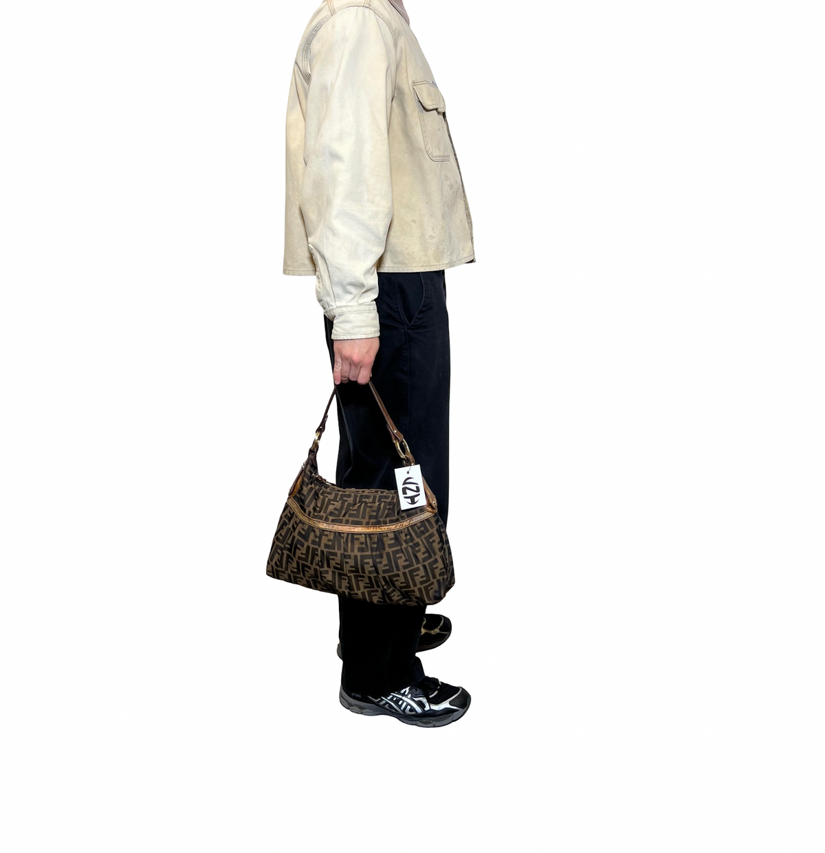 Fendi Zucca Canvas Chef Shoulder Bag