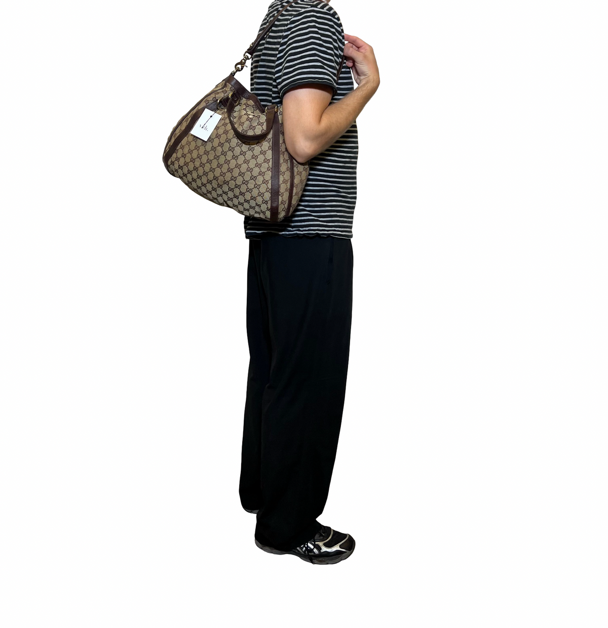 Gucci Canvas Convertible Hobo Bag