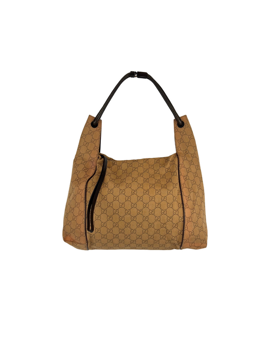 Gucci Light Brown Canvas Shoulder Bag