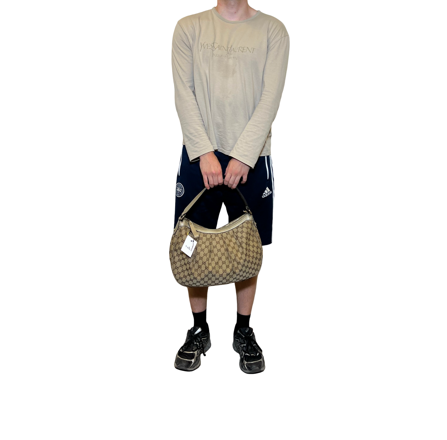 Gucci Big Canvas Hobo Shoulder Bag