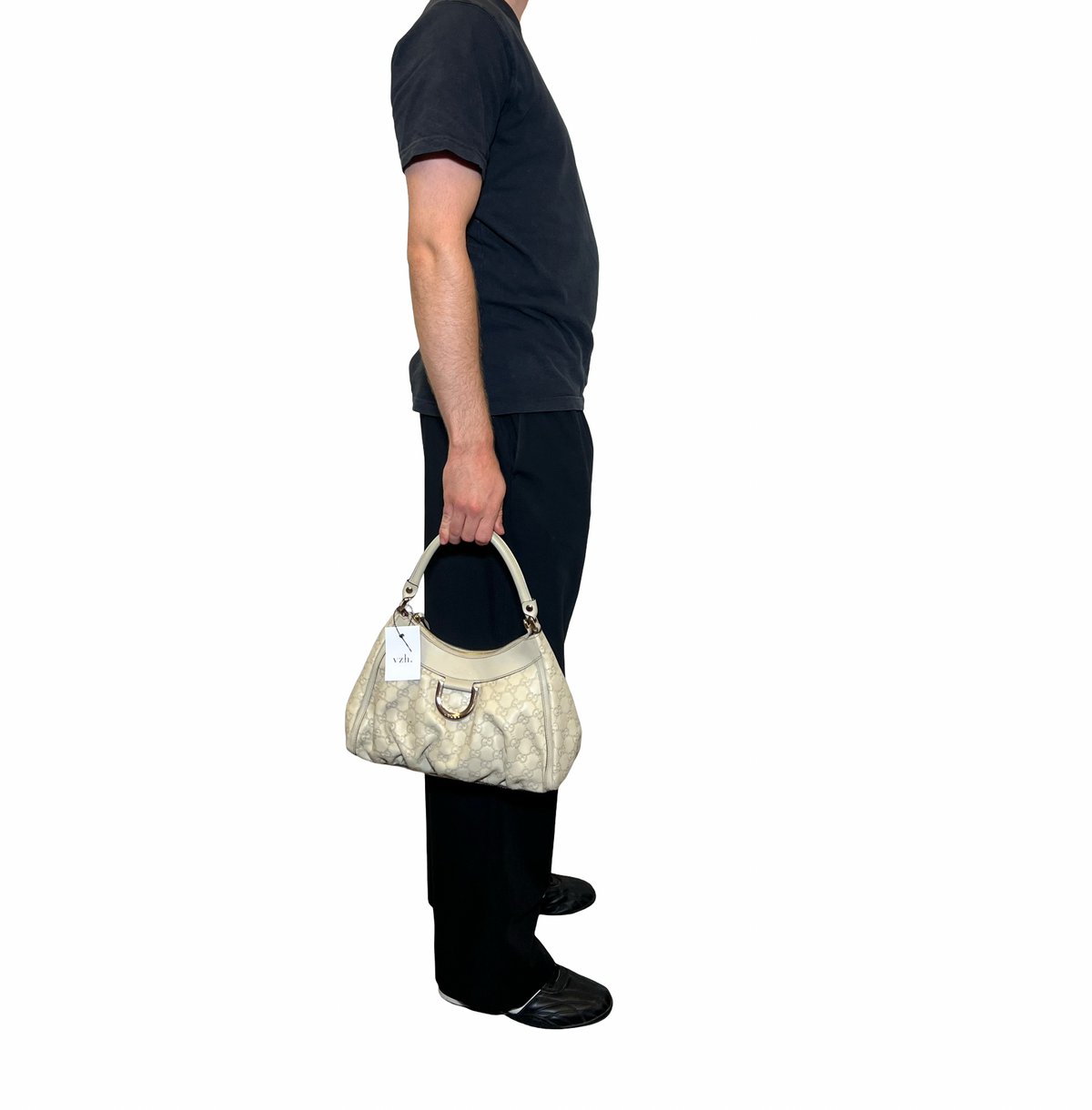 Gucci Leather Guccissima Shoulder Bag