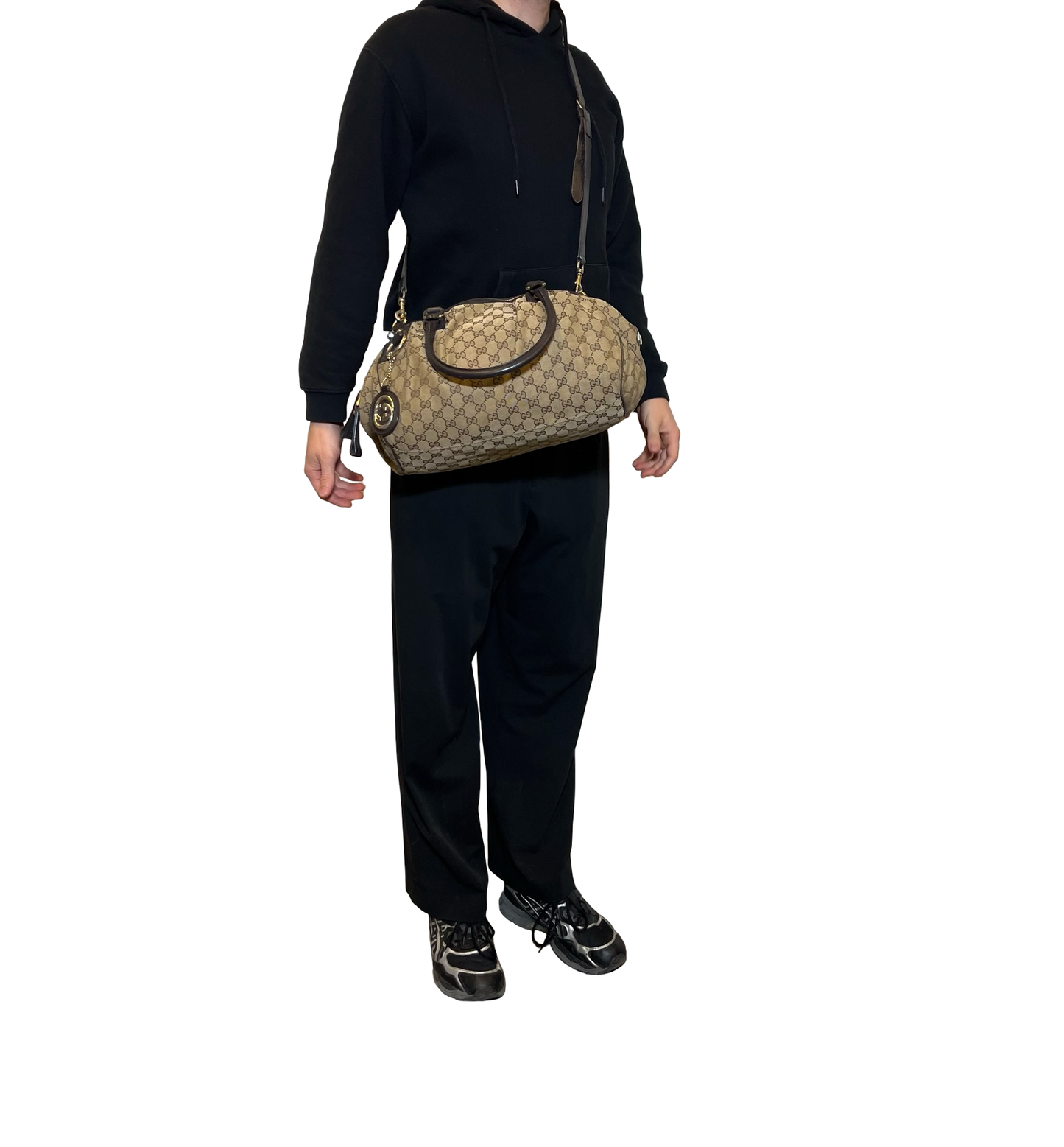 Gucci Canvas Monogram Shoulder Bag