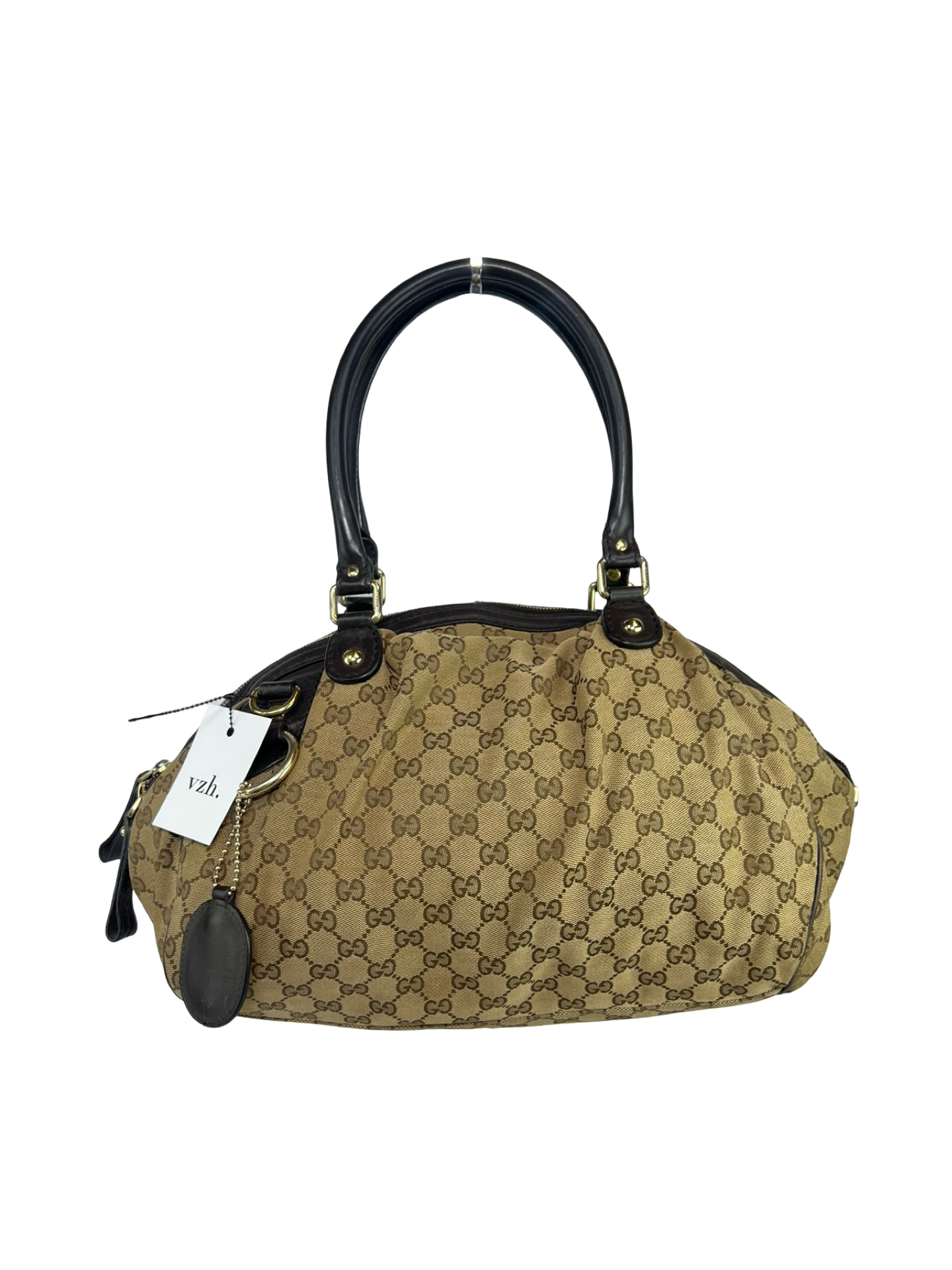 Gucci Canvas Monogram Shoulder Bag
