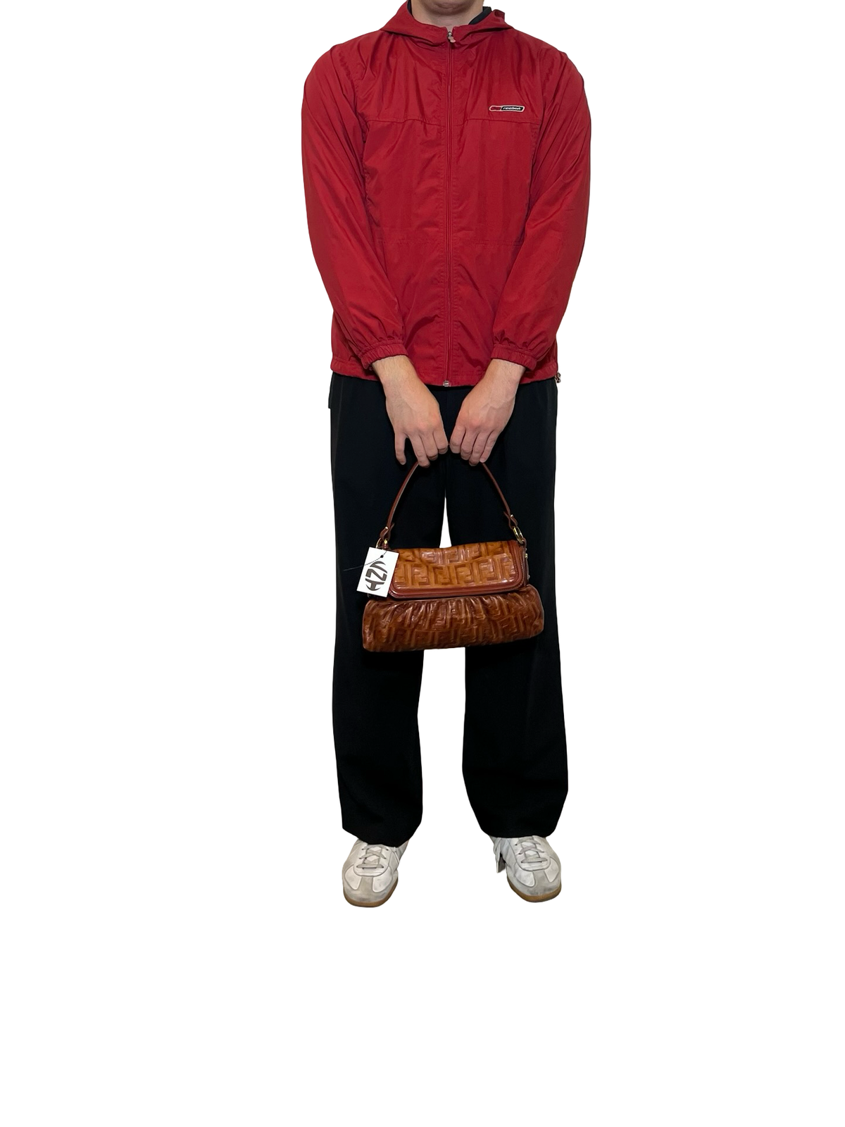 Fendi Zucca Leather Chef Shoulder Bag