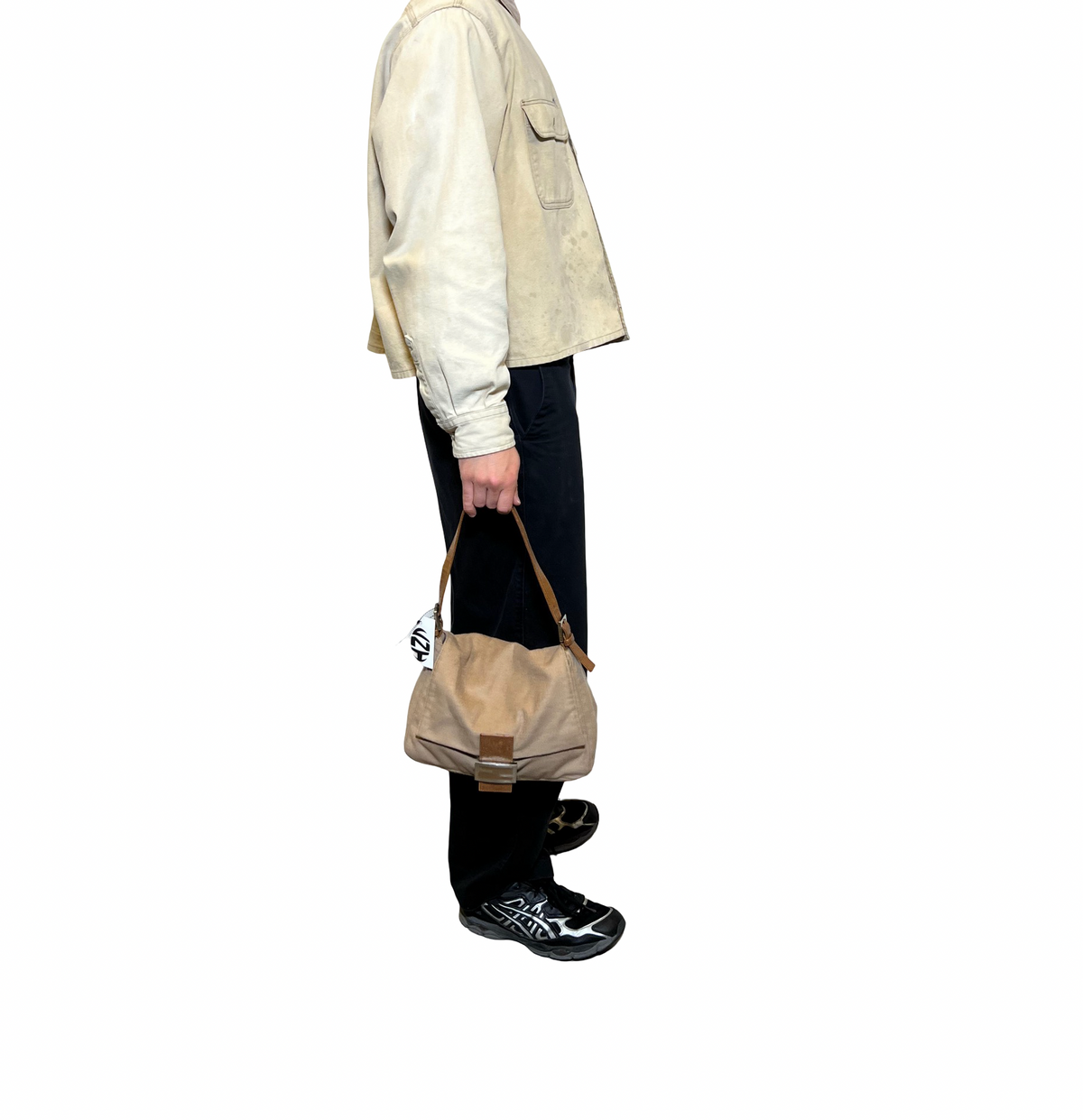Fendi Wool Mamma Baguette Shoulder Bag