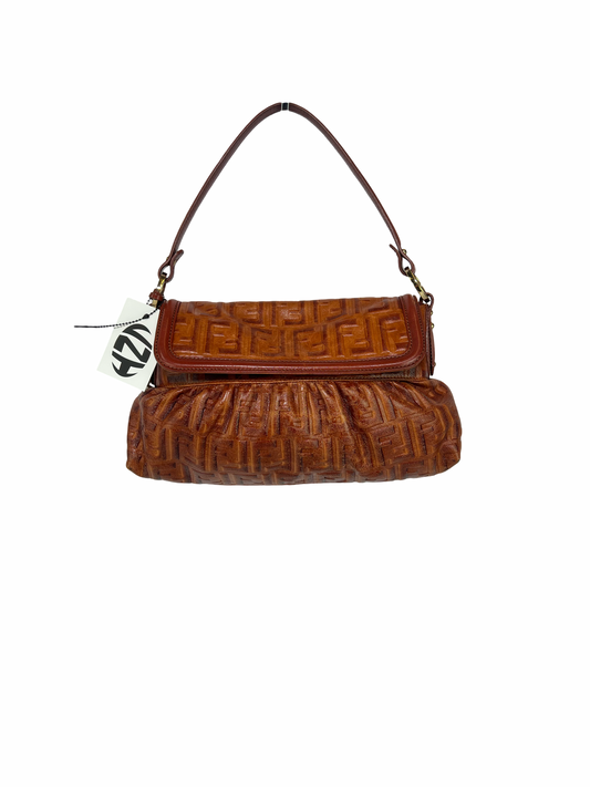 Fendi Zucca Leather Chef Shoulder Bag