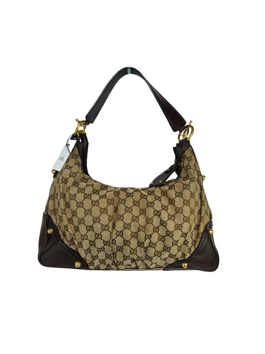 Gucci GG Canvas Jockey Hobo Bag